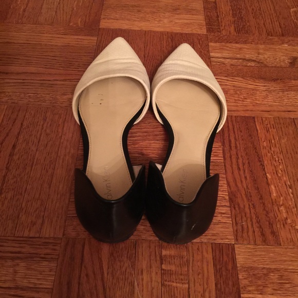 Calvin Klein Leather 6 color-block pointy flats - Picture 3 of 4